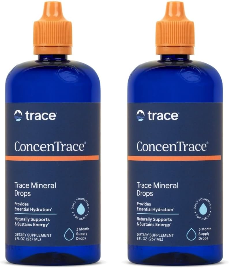 Traccia Minerali ConcenTrace Trace Gocce Minerali - Supplemento liquido per Bone & Joint Support - Aids Hydration & Electrolyte Restoration - Non aromaed, 8 fl oz (192 Serve)