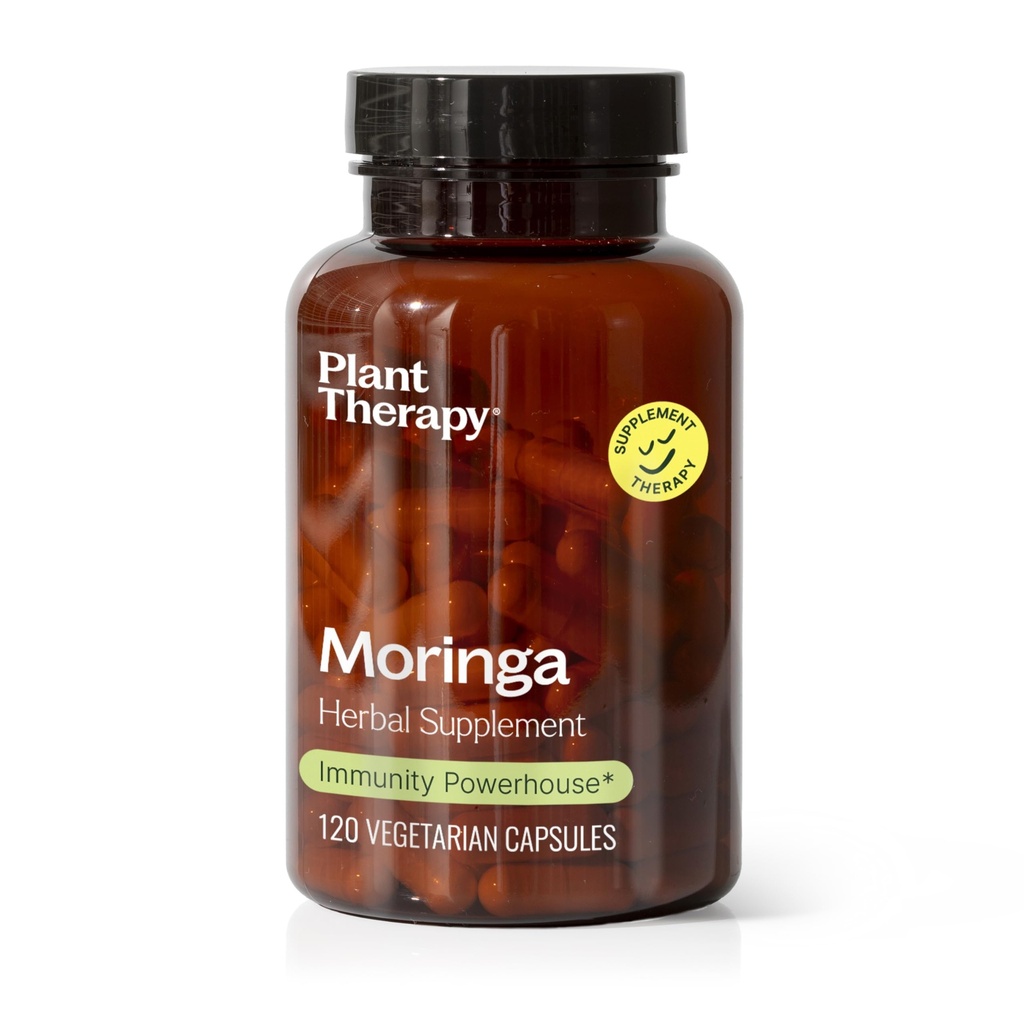 Pflanzentherapie Moringa Kräuter-Ergänzungskapseln, unterstützt Ganzkörper-Wellness, Energie- & Immun-Supporting, Natürlich Nutritious, 120 vegetarische Kapseln (4 Monate Versorgung), Made in USA