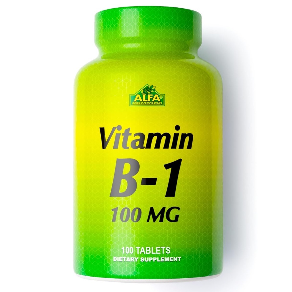 VITAMINS ALFA Vitamine B-1 100 Mg 100 Comprimés. Thiamine