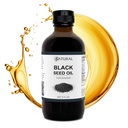 Huile de graines noires zaturale Nigella Sativa Huile de cumin pressée froide Digestion, peau, cerveau, immune, articulations et plus (8 Fl Oz)