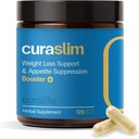 Curaslim Weight Loss Supplement | 10 Natürliche Inhaltsstoffe, Berberine, 5HTP, Chrom, Saffron | Appetite Suppressant, Metabolismus Booster, Energieunterstützung | 120 Kapseln