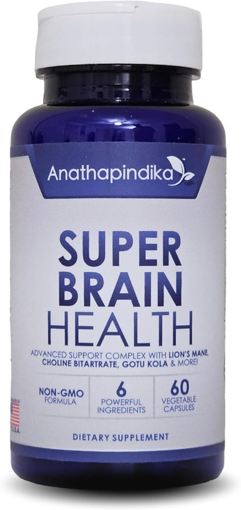Brain Gesundheit Nootropic Supplement Lion's Mane 200mg Gotu Kola 200mg Choline 80mg Beetroots 100mg Skullcap 400mg für Memory Focus Nootropic & Brain Fog