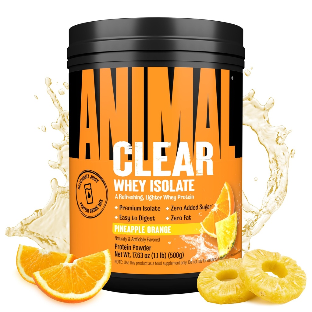 Polvere di proteine isolate di siero chiaro - facile da digerire e mescolare, 5g BCAA, succosa Deliciously, rinfrescante in qualsiasi momento bere per gli uomini e le donne, ananas arancione 500g (20 Serve)
