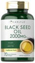 Carlyle Black Seed Oil Softgel Kapseln | 2000mg | 70 Pillen | für Frauen und Männer | Non-GMO, Gluten Kostenlose Kräuterergänzung