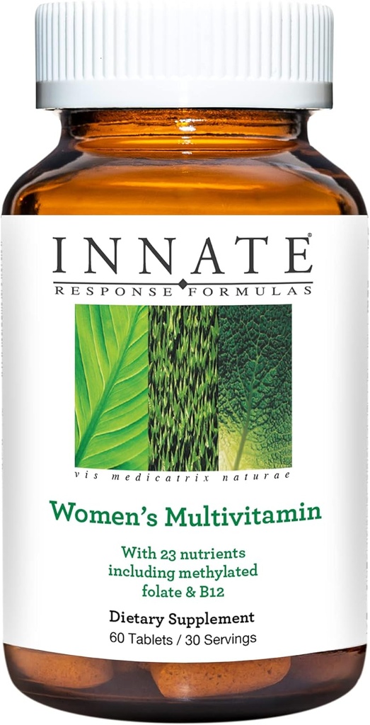 INNATE Response Formulas Women’s Multivitamin - Daily Multivitamin für Frauen - Mit Vitaminen B12, B6 und D3 - Inklusive methylierter Folat - Hergestellt ohne 9 Lebensmittel Allergene - 60 Tabletten (30 Portionen)