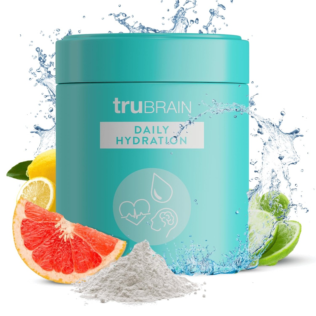 TruBrain Daily Hydration - Migliorare il fuoco e l'energia con il supplemento Electrolyte-Rich. Rimani Hydrated & Alert!