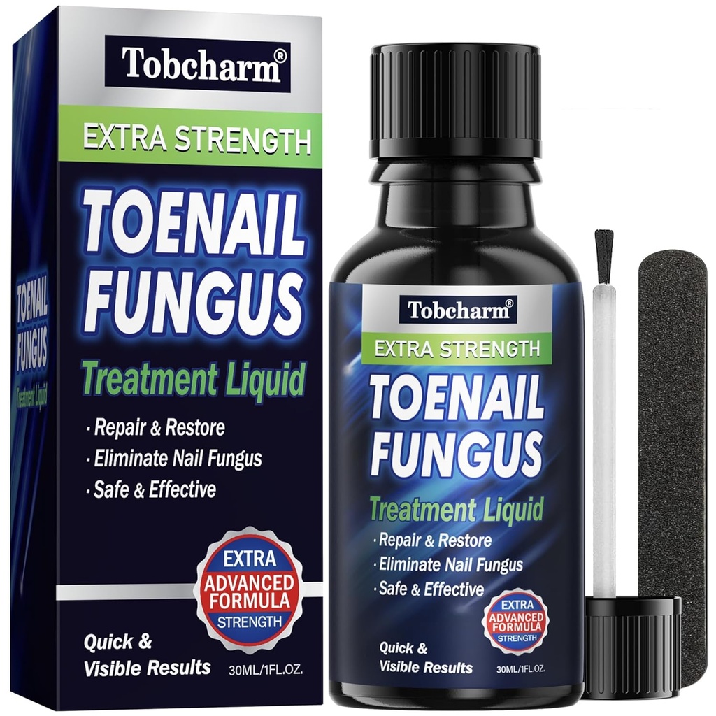 Tobcharm Toenail Pilzbehandlung extra Stärke, Nagelpilzbehandlung für Nagel, Pilz Nagelbehandlung, Nagelpilzbehandlung für Fingernägel (1oz)