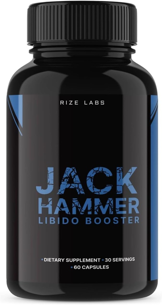Jack Hammer Libido Booster per gli uomini, Jack Hammer Libido Booster supplemento, Jack Hammer Libido Booster potente tutto naturale formula per migliorare le prestazioni, Jackhammer Recensioni (60 capsule)