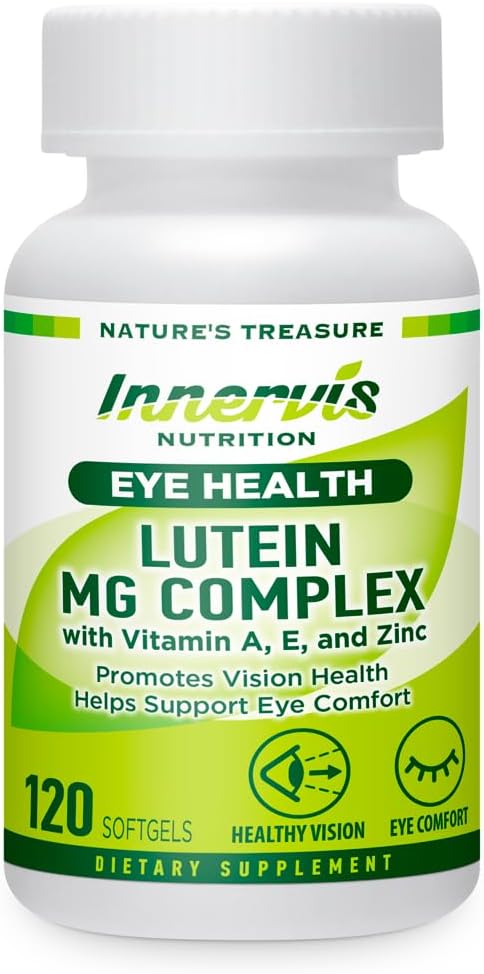 Lutéine & Magnésium – Soutien pour la santé des yeux et le confort, Antioxydant, 120 Softgels