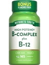 Nature's Truth Vitamin B Complex | 165 Tablets | Plus B12 | Vegan & Non-GMO Supplement