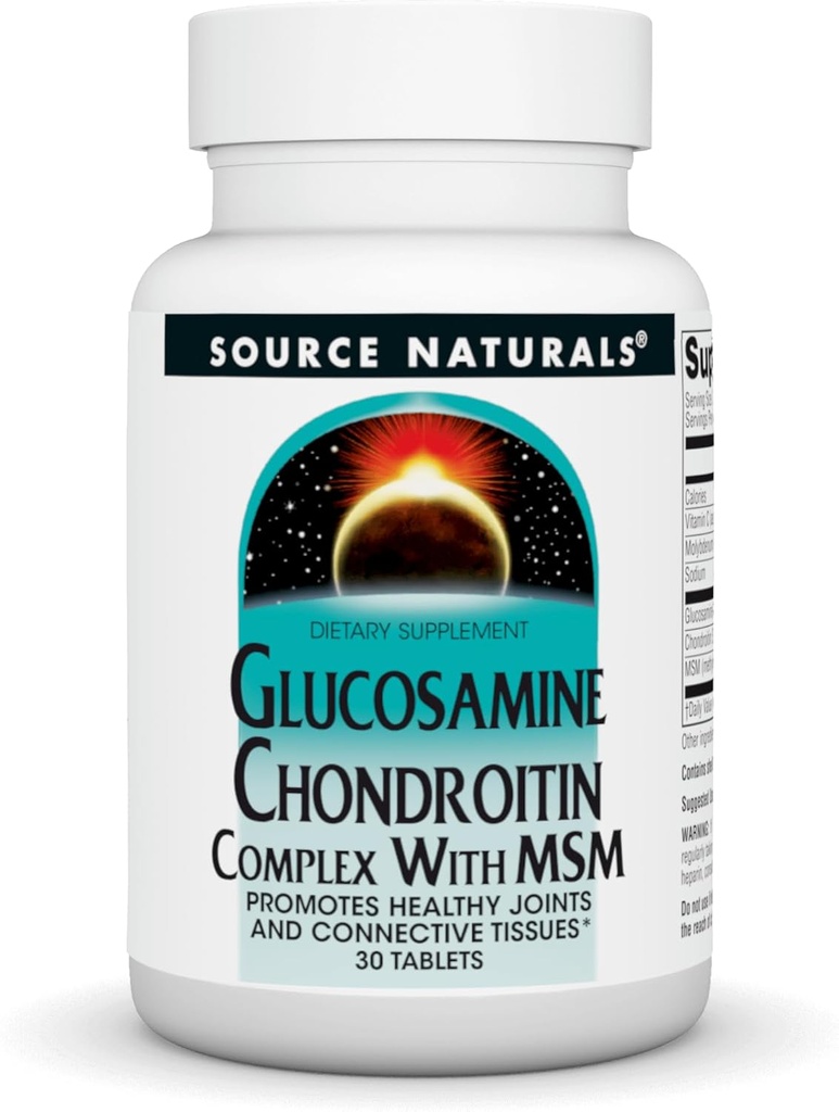 Quelle Naturals Glucosamine Chondroitin Complex mit MSM, fördert gesunde Gelenke und Connective Tissues* - 30 Tabletten