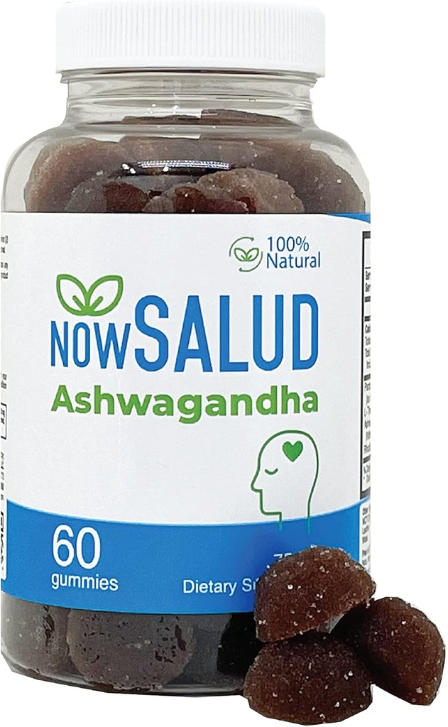 Ashwagandha 75mg Gummy Supplement, Orange Flavored, Mood Support & Managing stress Supplement, 100% Natural, 60 Count.