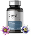Horbäach Chrysin Supplement | 500mg | 60 Capsules | Passion Flower Extract | Non-GMO, Gluten Free Supplement