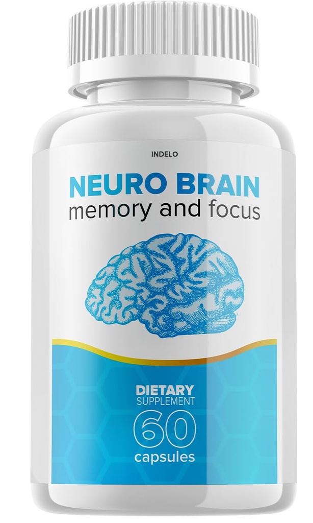 Neuro Gehirn- und Fokusergänzung, Neuro Hirngedächtnis Fokus und kognitive Unterstützung, Neuro Gehirn Pillen Nootropic, NeuroBrain zu Boost Memory, Neuro Gehirn Vitamin Bewertungen (60 Kapseln)