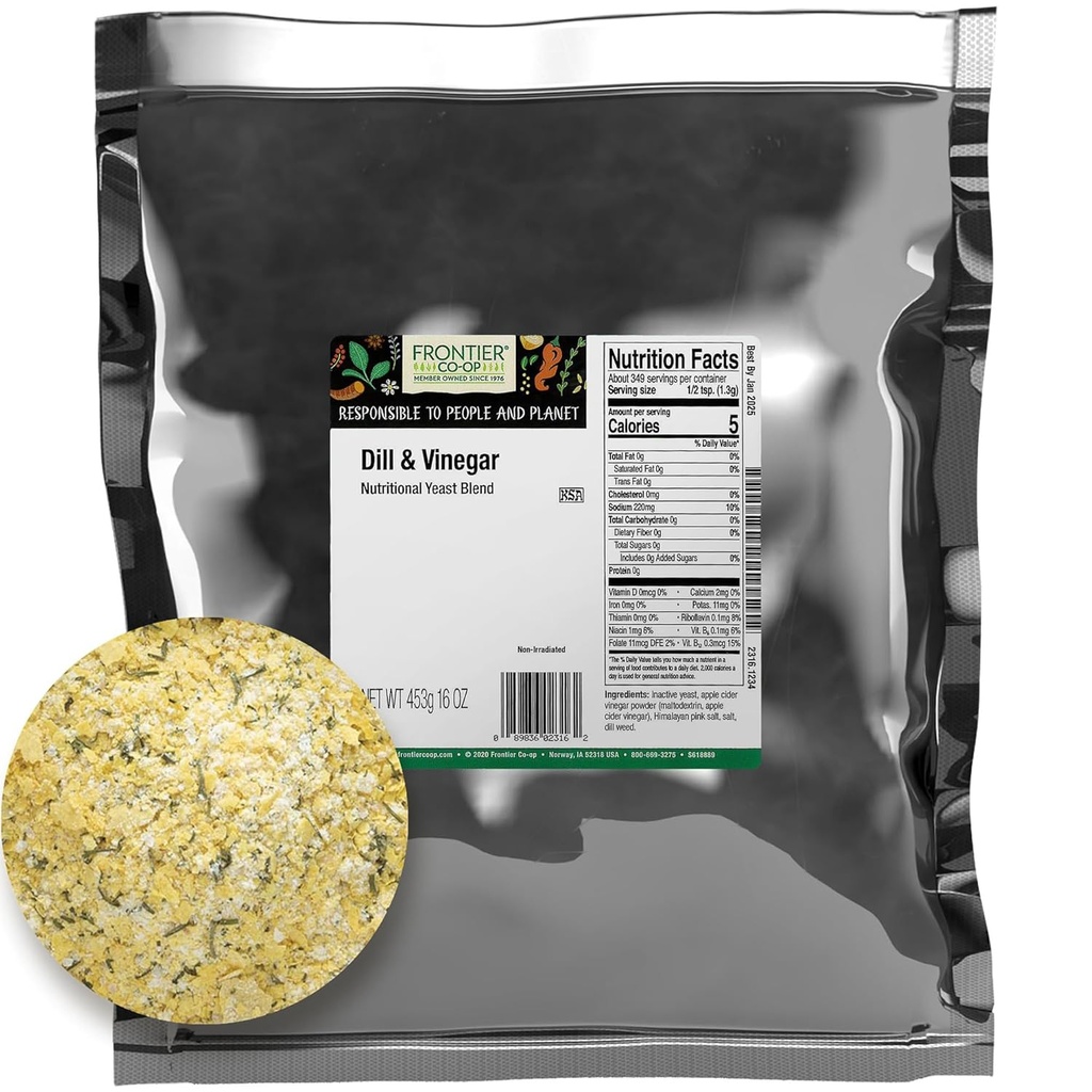 Frontier Co-op Dill und Essig Nutritional Yeast Blend 1lb