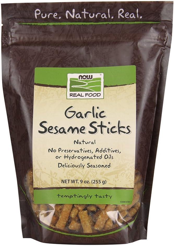 JETZT Lebensmittel Knoblauch Sesam Sticks, 9 Unze Tasche