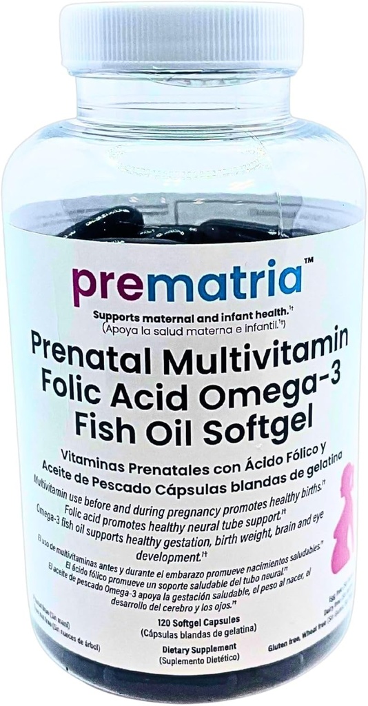 Acide folique multivitamine prénatal Oméga-3 Huile de poisson Softgel