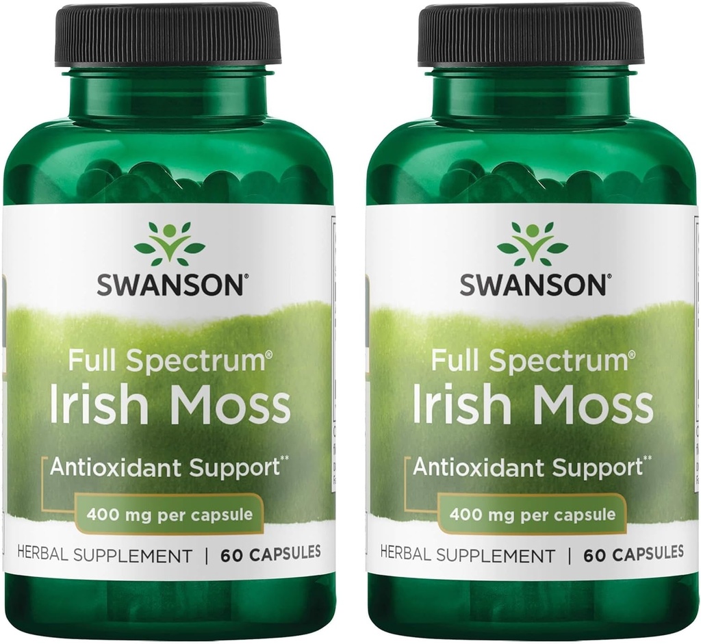 Swanson Full Spectrum Irish Moss 400 Milligramme 60 Kapseln (2 Packung)