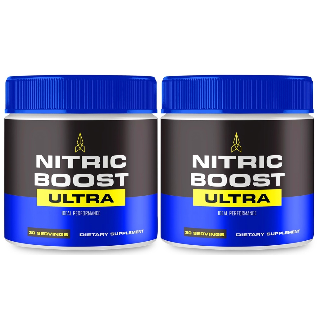 Boost nitrique Ultra Poudre, NitriqueBoost Formule officielle pour soutenir les niveaux d'énergie et le flux sanguin - Force maximale, Booster nitrique Ultra BCAA, NitricBoost Ultra Poudre Évaluations (2 Pack)
