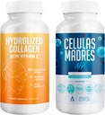 Aura Vitamina Mega Antiossidante Bundle | Collage idrolizzato & AFA Stem Cell | Collage idrolizzato con vitamina C, Aphanizomenon Flos-Aquae | Celula Madre Skin, Hair and Nail Support – 60 Ogni Caps (1)