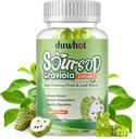 Soursop Gummies 2000MG, Soursop Leaf & Fruit Extract für Erwachsene, Soursop Fruits w/Vitaminc C für Immununterstützung, Antioxidans und Verdauungshilfe, Vegan, 60 Zähler