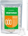 wananfu Size 000 capsule vuote vegetariano (1000 conte) Bundle con Micro Lab Spoon, Clear Fillable Veggie Pill Capsule 000 per fare i vostri supplementi