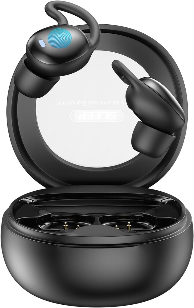 Sleep Headphones, Wireless Sleep Earbuds für Side Sleepers, Mini Earbuds für Schlafen, Ultra-Thin Bluetooth 5.4 Kopfhörer, komfortabel unsichtbar – Schwarz