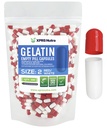XPRS Nutra Taille 2 Capsules vides - 500 Compte Capsules de gélatine vides - Pills Bricolage Capsule Remplissage - Gel de pilules pures pour Do-It-Youlf Suppléments (Rouge/Blanc)