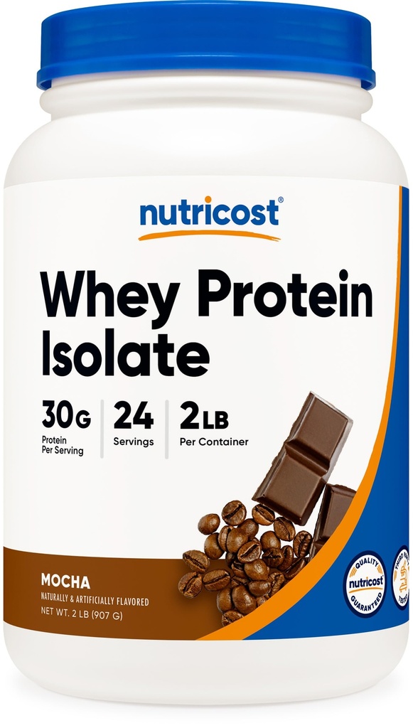 Isolato di proteine del siero di Nutricost (Mocha) 2LBS