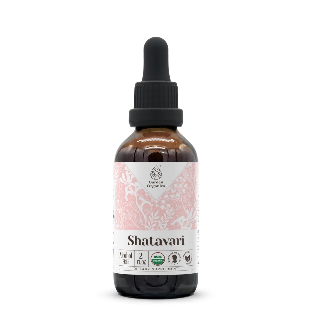 Shatavari USDA Extrait sans alcool biologique , supplément alimentaire, teinture haute puissance , Shatavari biologique certifié naturel (Asparagus racemosus) racine séchée (2 oz)