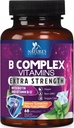 B Complex Vitamins Kapseln - mit Vitamin B12 B6 B100 C Biotin Folat & Folsäure - Ergänzung für Herz, Gehirn, & Nerve Unterstützung - Super Complete B-Komplex für Immun- & Energie-Unterstützung - 60 Kapseln