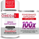 Nano Pomegranate Supplemento CLINICALly Proven Brain Supplement con Anti Aging, Nanotech consegna 100 volte Il potere di Pomegranate Seed Oil nella sua forma naturale, 1 bottiglia 60ct