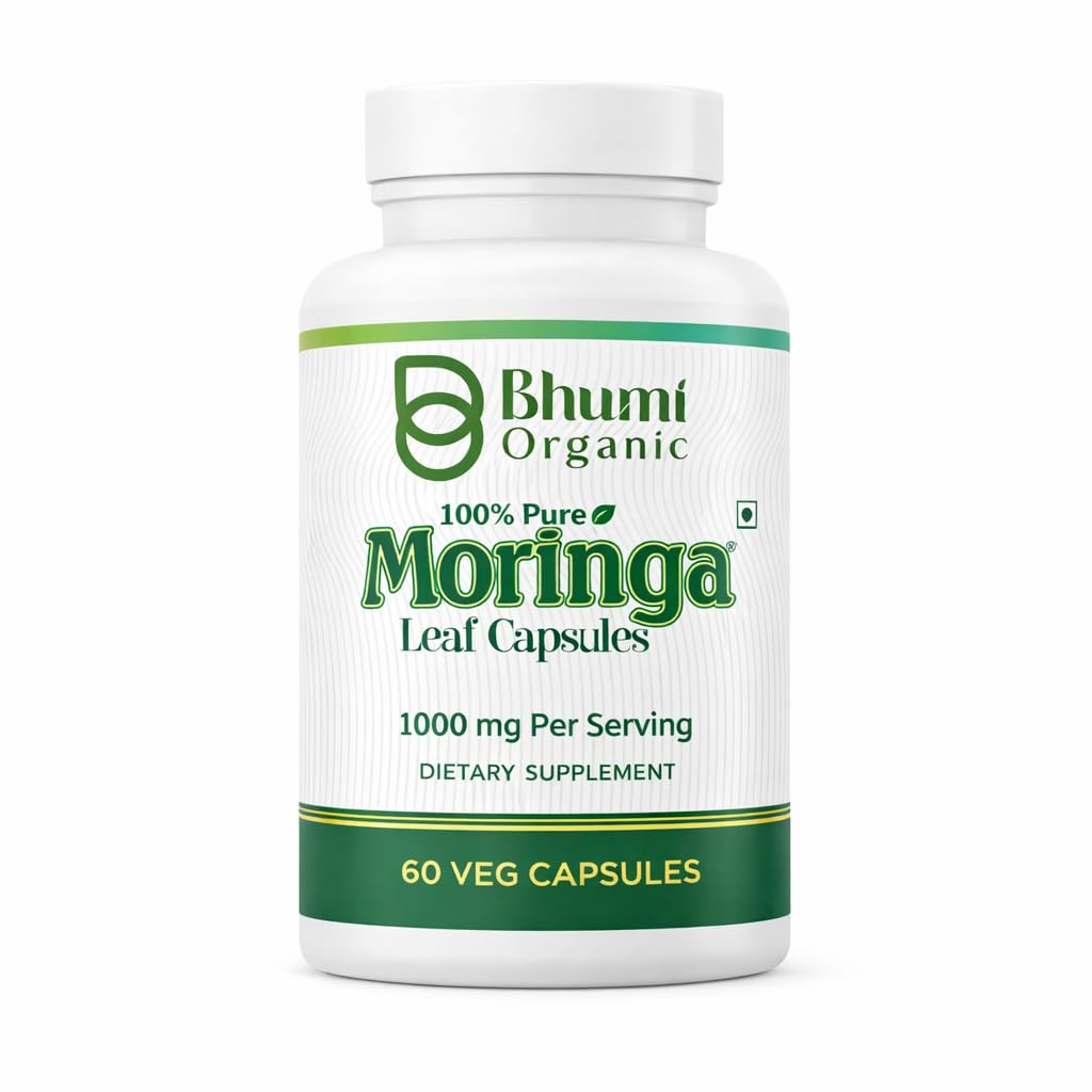Moringa Capsules de poudre - 800 mg de poudre de Moringa pure nutritive (60 Veg.CAPS)