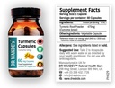DR WAKDE'S Turmeric Capsule (Curcuma Longa, 60 Veg Caps, Plant-Based Supplement, Ayurvedic Herb, All Natural, Vegan)