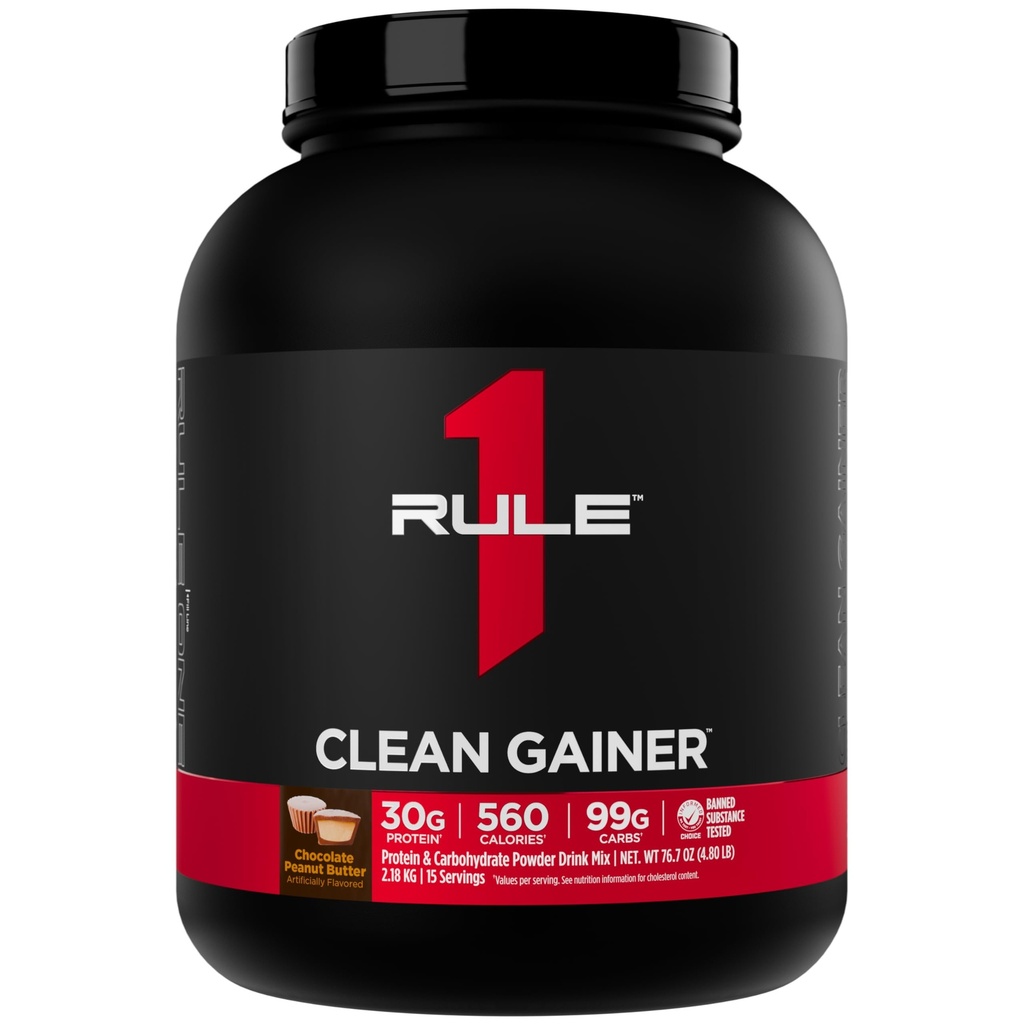 Regel 1 Clean Gainer - High-Protein Lean Gain Formel mit 560 Kalorien, 30g Full-Spectrum Protein, über 90g Carbs, Unter 6g Fett (15 Servierungen, Schokoladen-Peanut Butter)
