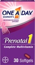 Prénatal 1 d'un jour avec des softgels DHA et acide folique, 30 ea (paquet de 4)