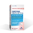 Glenmark Therapeutics Original Strength Famotidin Tabletten, 10 mg, Säure Reducer für Sodbrennen Relief, 90 Zähler