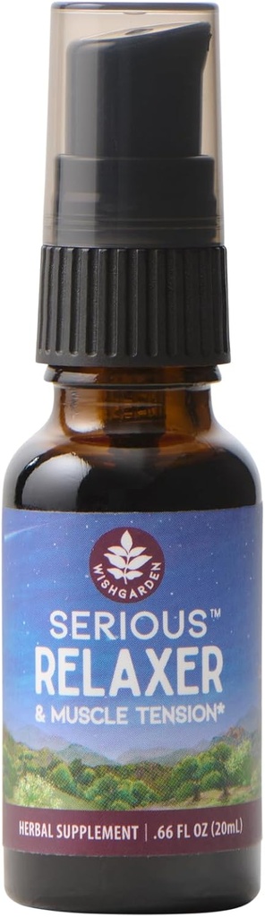 WishGarden Kräuter, Serious Relaxer & Muskelspanner Nahrungsergänzung, Pump Top, 0.66 Fl Oz