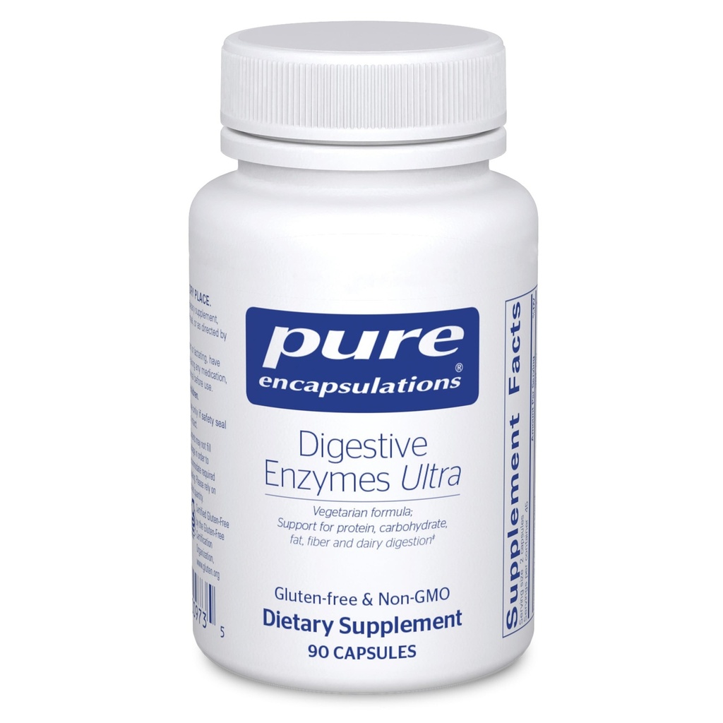 Pure Encapsulations Verdauungsenzyme Ultra - Vegetarische Verdauungsenzymergänzung zur Unterstützung von Proteinen, Carb, Fiber und Dairy Digestion* - 90 Kapseln