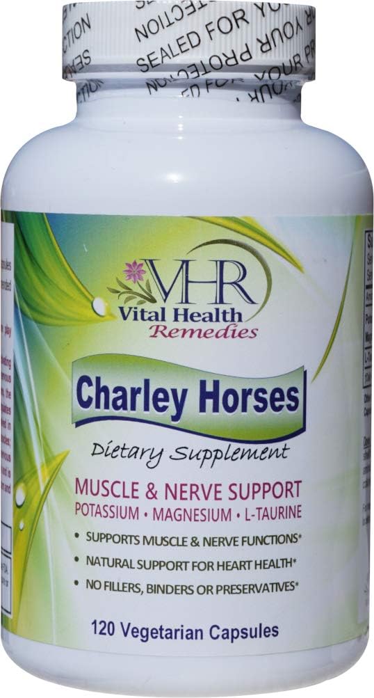 VHR Charley Horses Complete Muscle and Nerve Support Konservierungsfreie Formel mit Kalium, Magnesium und L-Taurin. 120 Vegetarische Kapseln.