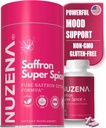 Nuzena Saffron Extract Supplements | 88.5mg per Serving | Mood Enhancer | Vegan | Non-GMO | Pure Saffron Supplements for Eyes, Memory and Mood Support | Confezione da 60 (dimensione di utilizzo: 1 capsula)