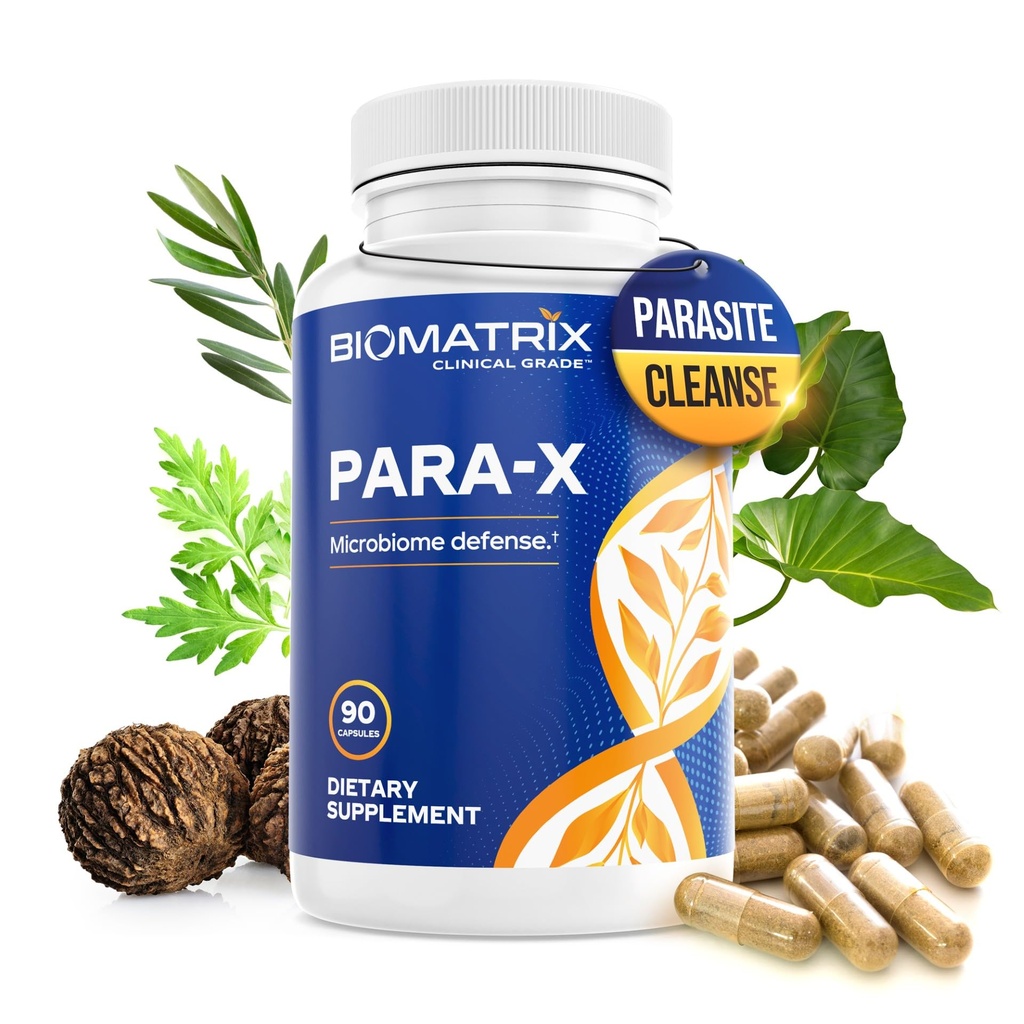 BioMatrix para-X Supplément nettoyant digestif, formule à base de plantes – Wormwood, berbère, noyer noir, artémisinine, feuille d'olive, pour les humains