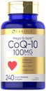 Carlyle CoQ10 100mg | 240 Softgels | Mega Q-Sorb Coenzym Q-10 | mit schwarzem Pfeffer Extrakt | Non-GMO, Glutenfreie Ergänzung