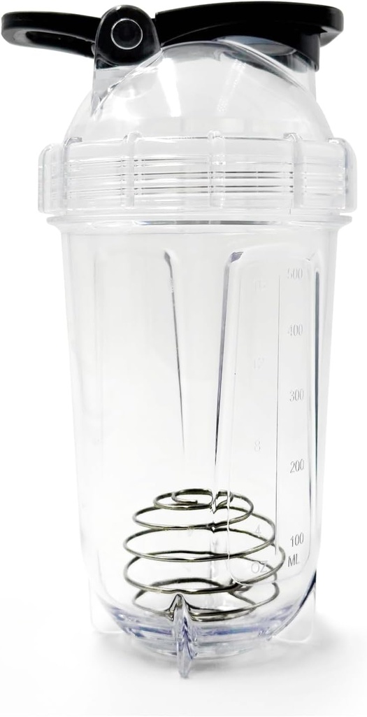 Frullatore Shaker Bottiglia, 500ml/16oz, Lavastoviglie Sicuro, Shatterproof, Portatile pre allenamento Whey Protein Drink Cup, Miscele Cocktail Shakes, regali per donne uomini, regali di elefante bianco per adulti