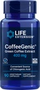 Life Extension CoffeeGenic® Green Coffee Extract, 400 mg, standardisiert für 50% Chlorogenic Säure, After-Meal Metabolism Support, Glutenfrei, Non-GMO, Vegetarisch, 90 Kapseln