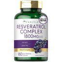 Carlyle Resveratrol Ergänzung 1800mg | 180 Kapseln | Non-GMO & Gluten Free | Potent Complex