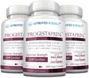 Genehmigtes Science Progestaprin - Progesterone Support Supplement - 3 Flaschen - 180 Kapseln - Vegan