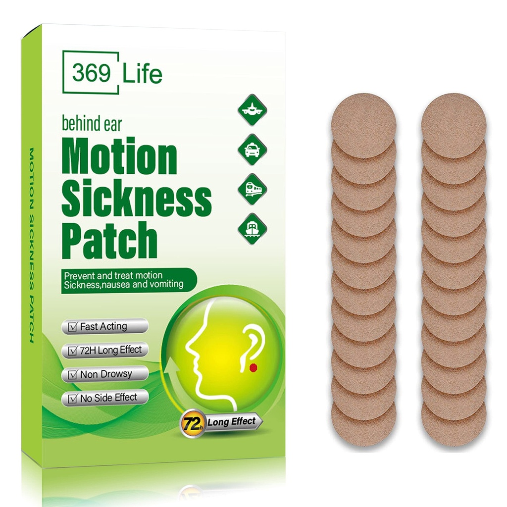 Patch di silenzio di movimento per auto e barca Rides, Navi, Crociera e aereo & altre forme di trasporto - Essenziale di viaggio, per adulti e bambini (24 Conte)
