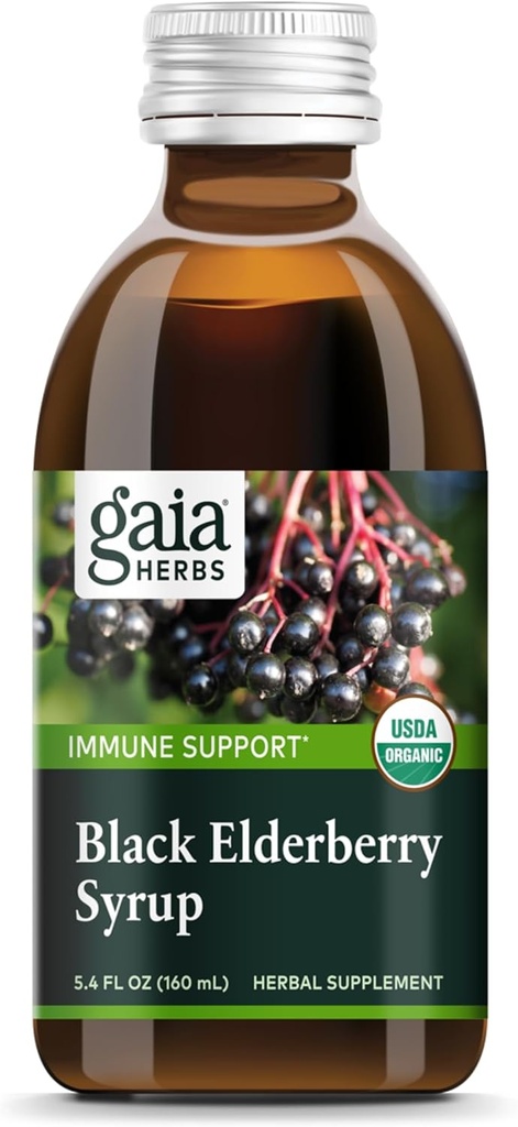 Gaia Herbs Black Elderberry Syrup, 5.4 Unze